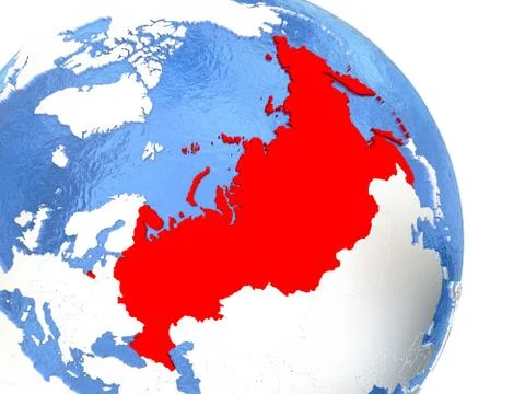 Russia on elegant globe Stock Illustration