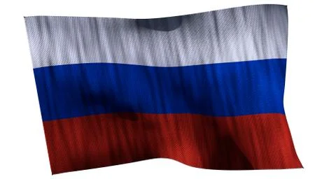 Russia Flag 3D render Stock Illustration