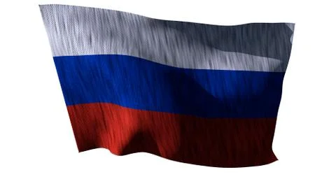 Russia Flag 3D render Stock Illustration