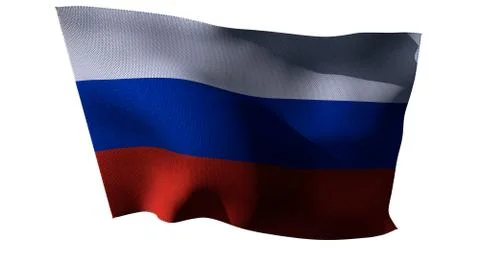 Russia Flag 3D render Stock-Illustration