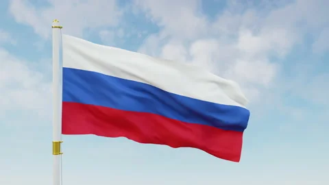 Russia flag 3d rendering Stock-Footage 172337458