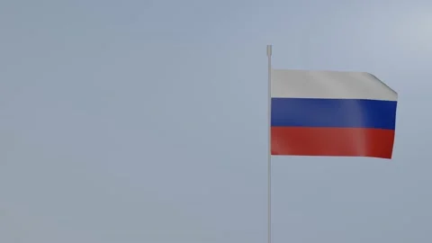 Premium PSD  Russia flag icon 3d render