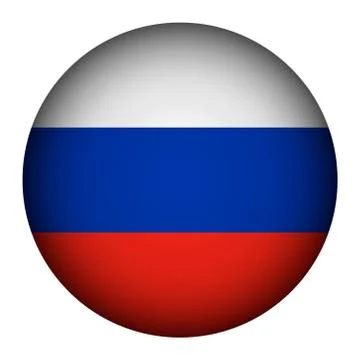 Russia flag button. Stock Illustration