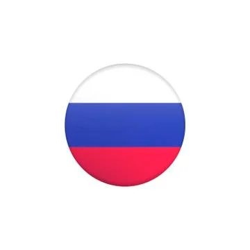 Russia Flag. Flag Glossy Button. Stock Illustration