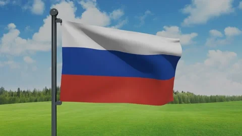 Russia Flag Stock Footage 153255636