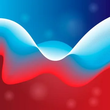 Russia flag in the form of wave Vector illustration Illustrazione stock