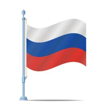 Russia flag Stock Illustration