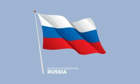 Russia flag Stock Illustration