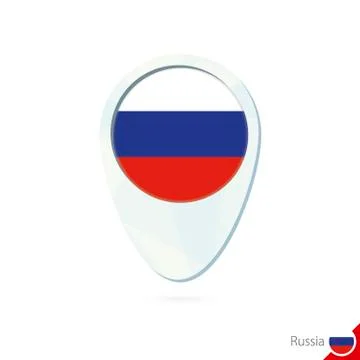 Russia Flag Map Stock Illustration