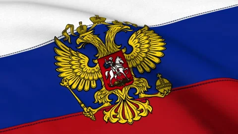 Russia Flag Loop Stock Footage 241259131