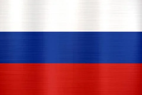 Russia Flag metallic texture Stock Illustration