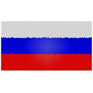 Russia flag in patchwork Russian flag with an artistic patchwork Copyright... Stock-Fotos