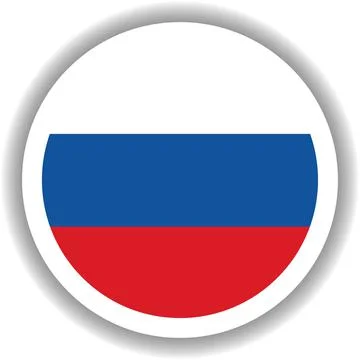 Russia flag round shape Illustrazione stock