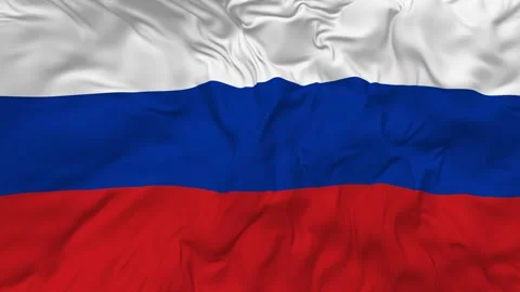 Russia Flag Seamless Looping Background Waving Slow Motion Stock Footage 233855298