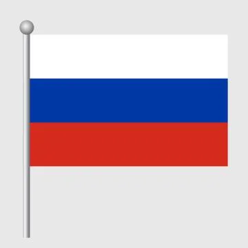 Russia flag vector template background realistic copy Stock Illustration