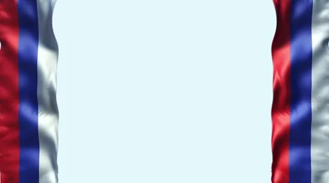 Russia Flag waving loop + alpha Stock-Footage 5636104