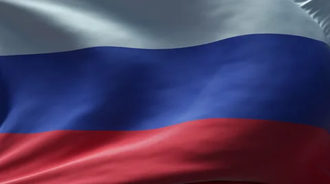 Russia flag waving seamless loop  4K Stock Footage 49063382