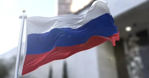 Russia-flag-waving-seamless-loop-4k-60fps Stock Footage 330805746