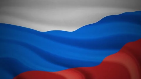 Russia Flag waving in wind Video stock 158495564
