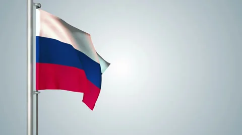 Russia flags loop pack 3 in 1 with background and loop 7sec Stock Footage 36696471