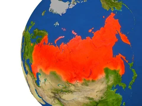 Russia on globe イラスト素材