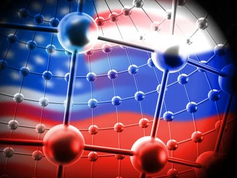 Russia Hacking American Elections Data 3d Illustration Illustrazione stock