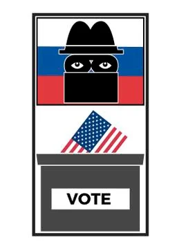 Russia hacking in US election Illustrazione stock