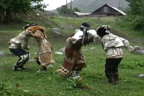 Russia Kamchatka dance Stock Footage 466718