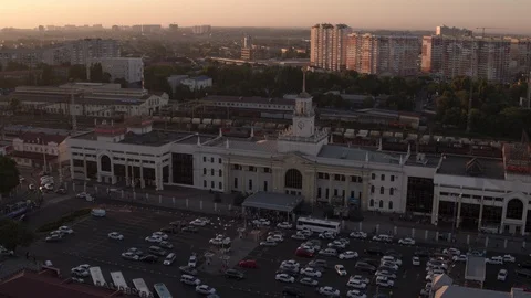 Russia Krasnodar railway station Stock Footage