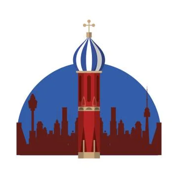 Russia kremlin building Ilustración de archivo