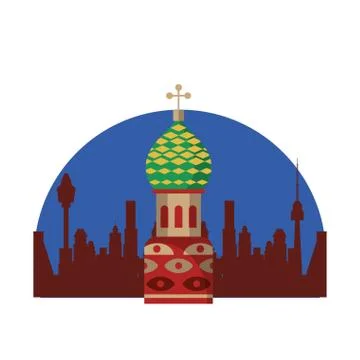 Russia kremlin building Ilustración de archivo