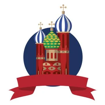 Russia kremlin building Stock Illustration