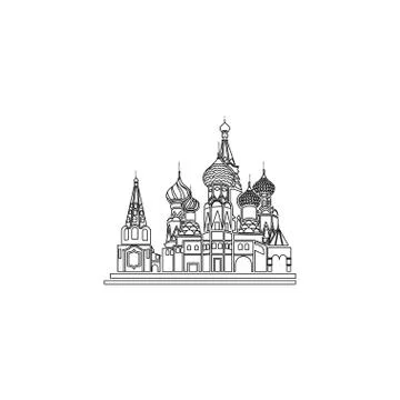 Russia kremlin. flat vector icon Stock Illustration