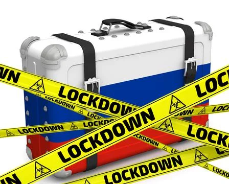 Russia is in lockdown Illustration