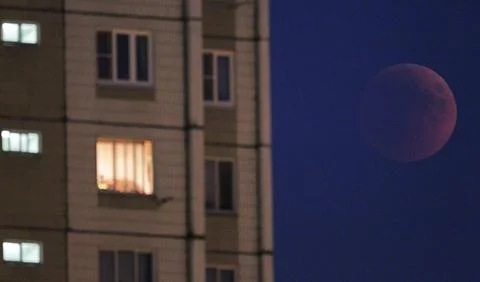 Russia Lunar Eclipse - Jun 2011 Stock Photos