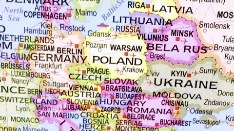 Russia map, Europe map Video stock 336177526