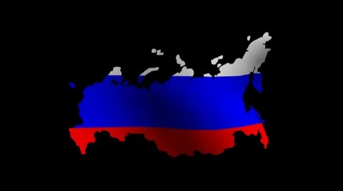 Russia map flag with alpha channel Stock Footage 8945217