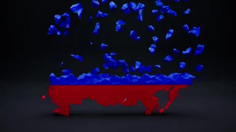 Russia Map with Flag Stock-Footage 323579773