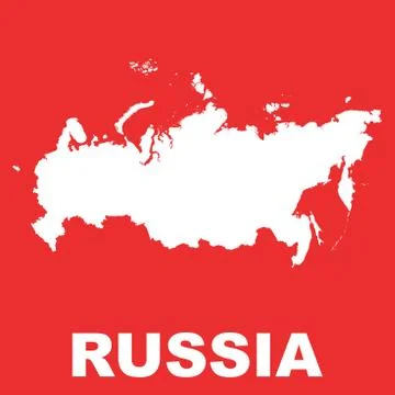 Russia map. Flat vector illustration of Russian federation Stock Illustration