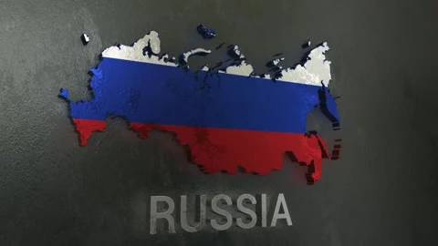 Russia Map Stock Footage 277926076