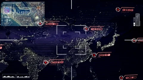 Russia   Map   High Tech   Scanning  Stock Footage 71702653