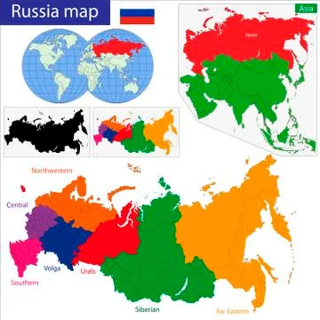 Russia map Stock Illustration