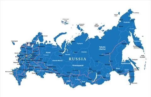 Russia map Stock Illustration