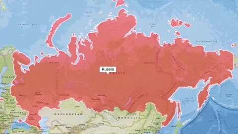 Russia Map New Style Stock Footage 294087043
