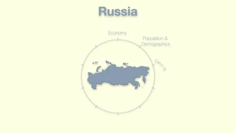 Russia MAP revealingmotion graphics data elements Stock Footage 339878023