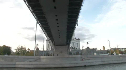 RUSSIA  MOSCOW bridge Stock Footage 45542285