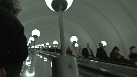 RUSSIA  MOSCOW  metro Stock Footage 45501498