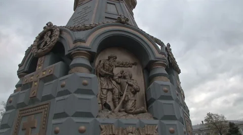 RUSSIA  MOSCOW monument Stock Footage 45474889
