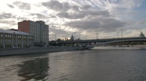 RUSSIA  MOSCOW  river Stock Footage 45429976