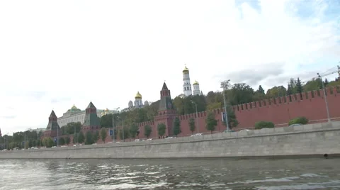 RUSSIA  MOSCOW  river Stock Footage 45430733